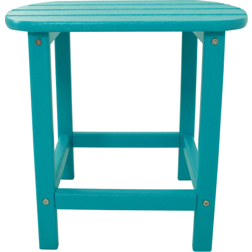 Cape Soleil, Verde 19" x 15" Side Table in Aruba Blue